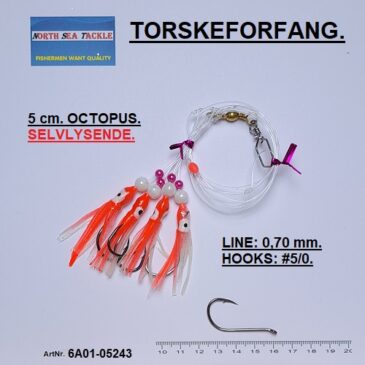 6A01-05243. 5 cm. OCTOPUS FORFANG.