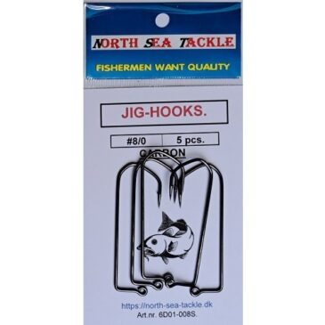 6D01-008S. JIG-HOOKS. #8/0