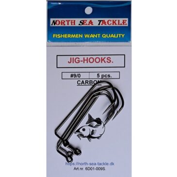 6D01-009S. JIG-HOOKS. #9/0