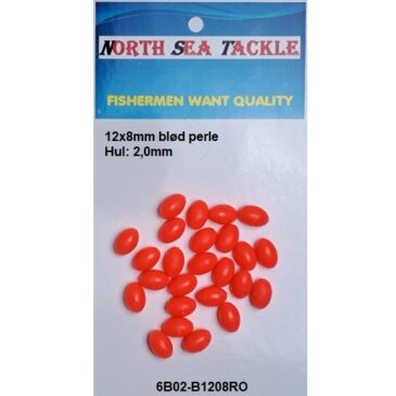 6B03-B1208RO. 12x8mm BLØD PERLE