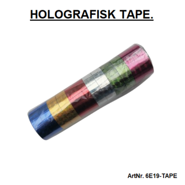 Holografisk tape. 12 ruller.